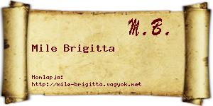 Mile Brigitta névjegykártya